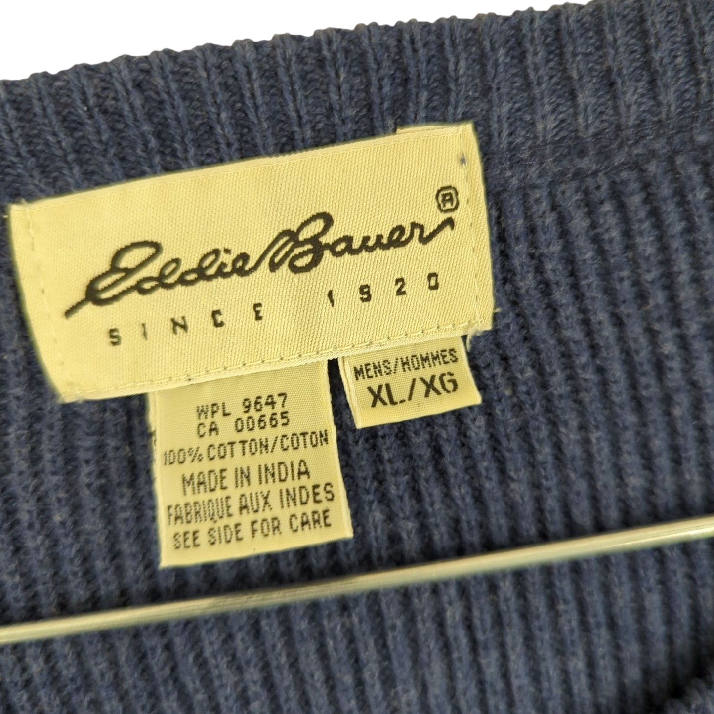 Eddie Bauer Navy Blue Ribbed Sweater - Size XL