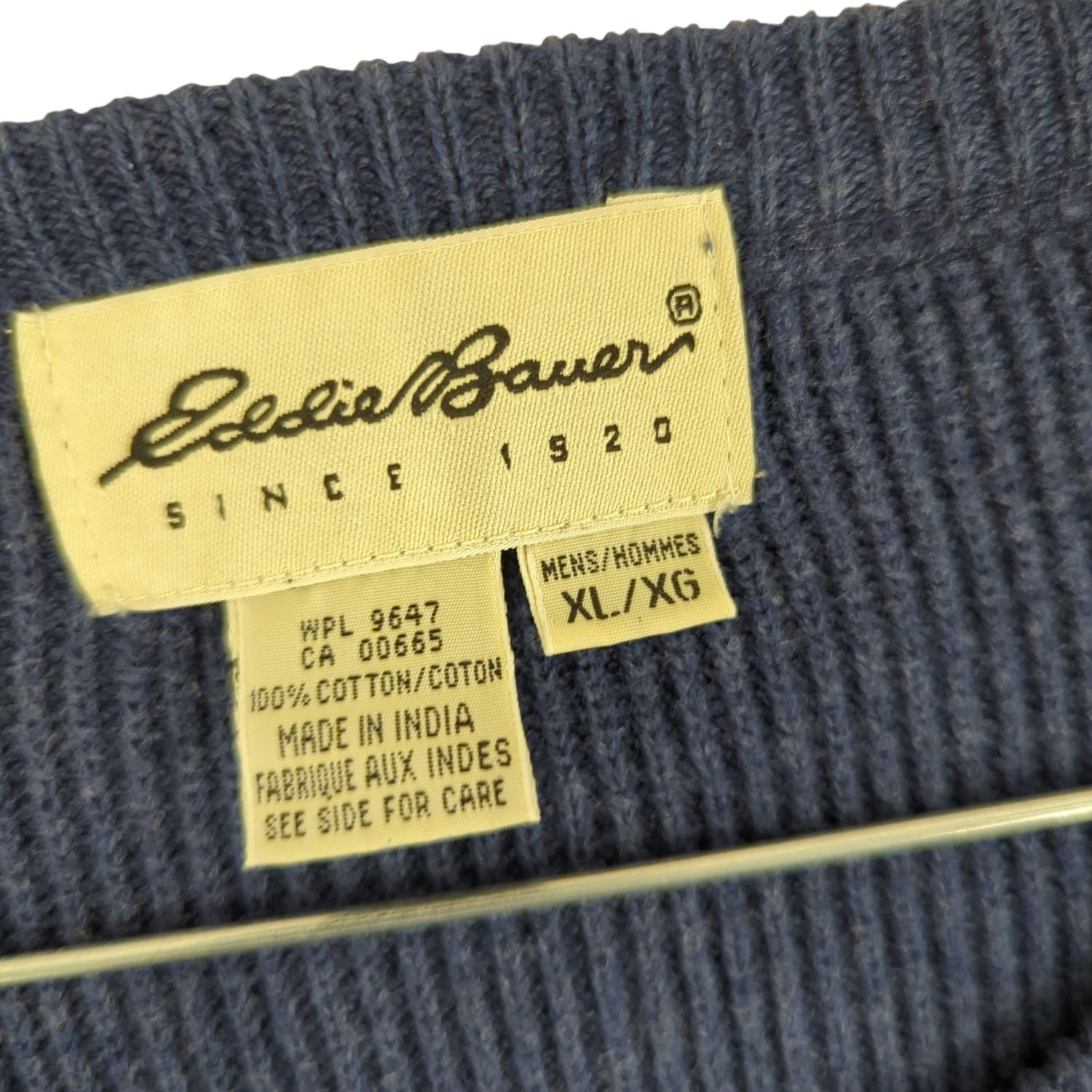 Eddie Bauer Navy Blue Ribbed Sweater - Size XL