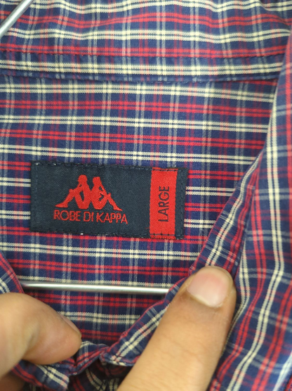 Robe di Kappa Checkered Button-Down Shirt - Size Large
