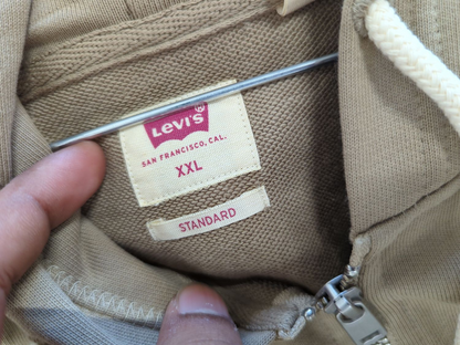 Levi's Beige Zip-Up Jacket - Size XXL
