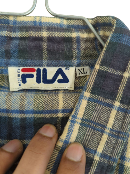 Vintage FILA Plaid Flannel Shirt - Size XL