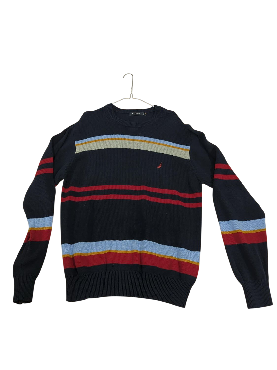 Nautica Striped Crew Neck Sweater - Size M