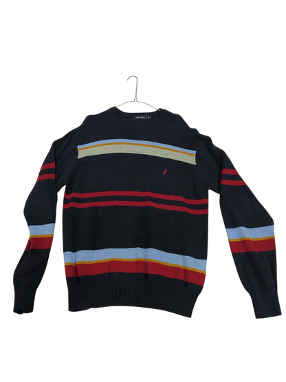 Nautica Striped Crew Neck Sweater - Size M
