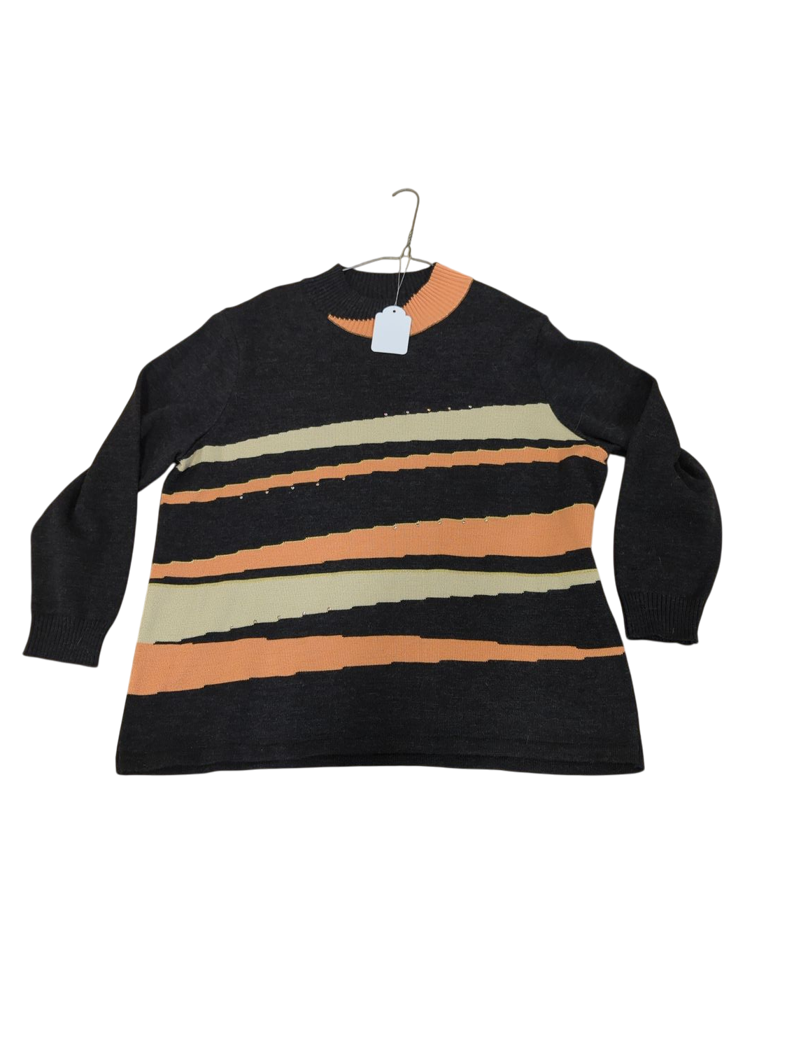 Sixth Sense Men's Black Striped Sweater - Size M/L