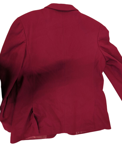 Elegant Red Ceremonial Blazer with Embroidered Emblem