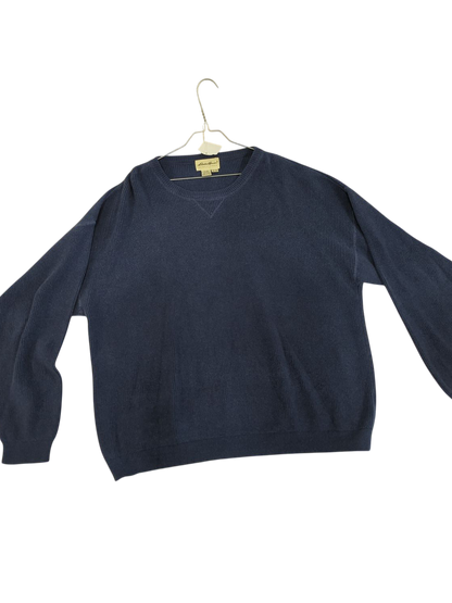 Eddie Bauer Navy Blue Ribbed Sweater - Size XL