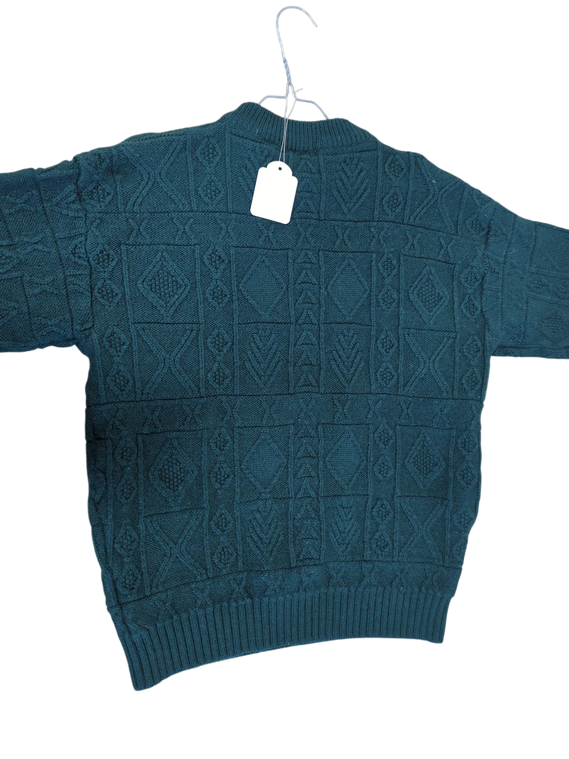 Hekla 100% Wool Green Textured Sweater - Size M