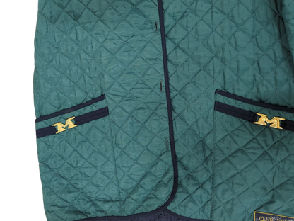 Club Voltaire Green Quilted Jacket - Size M - Made in Italy