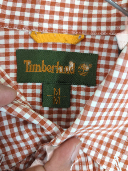 Timberland Red Gingham Button-Down Shirt - Size M