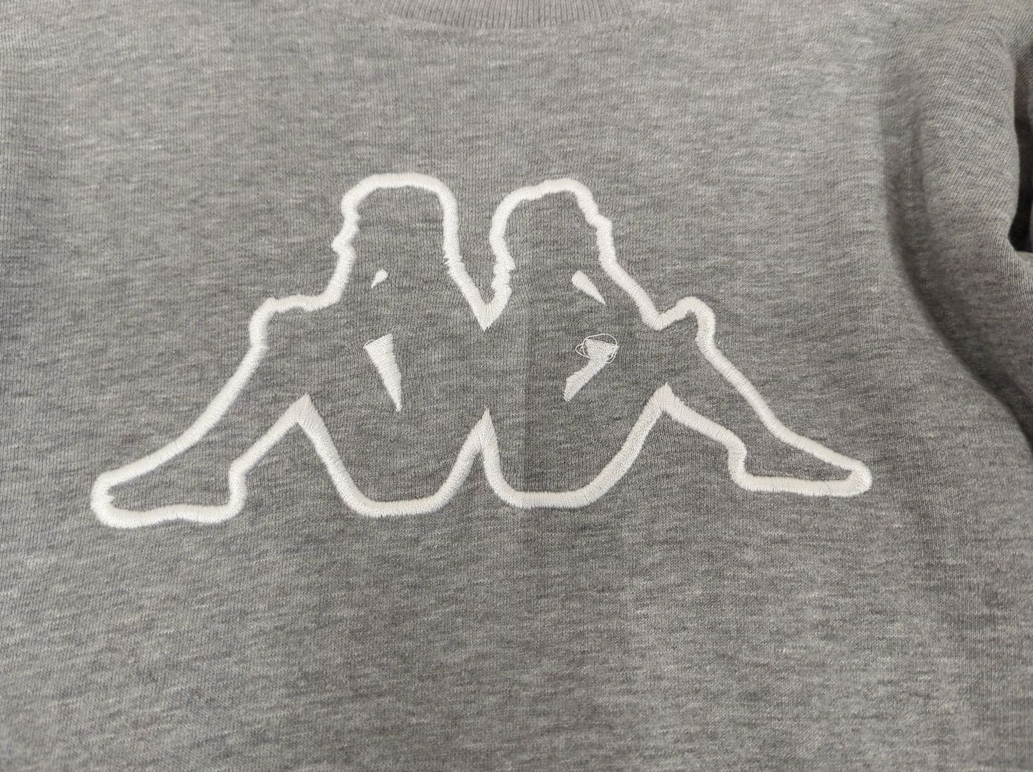 Kappa Grey Sweatshirt with Logo - Size Medium