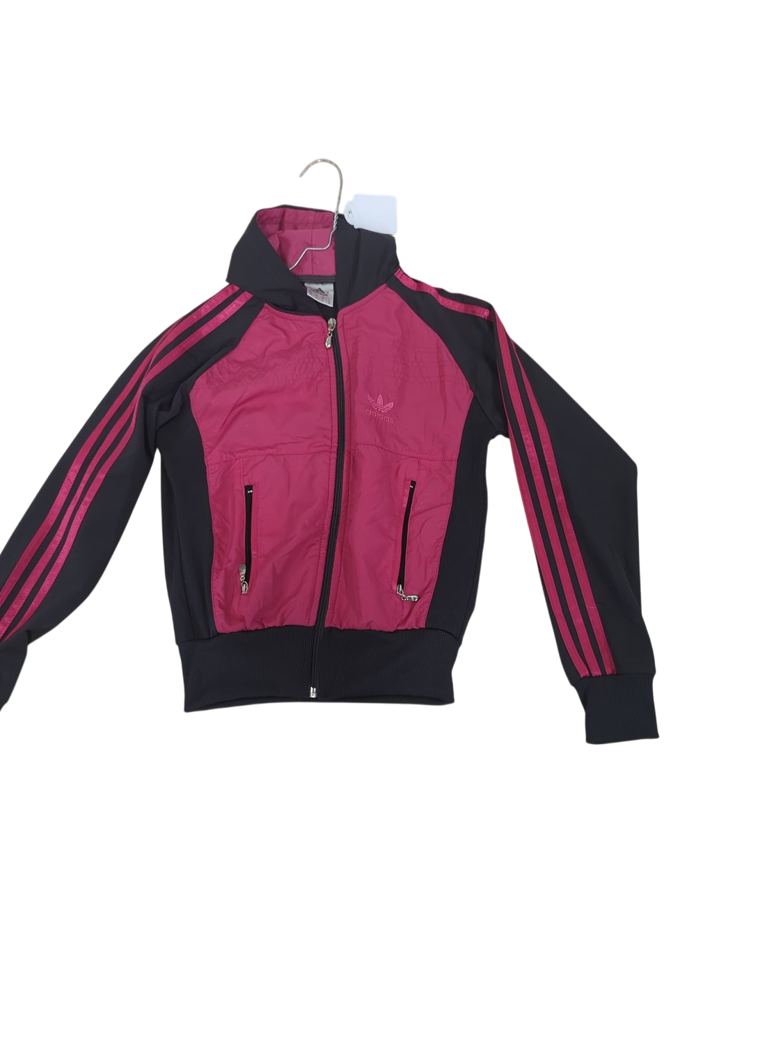 Adidas Pink & Black Windbreaker Jacket - Women's Size M