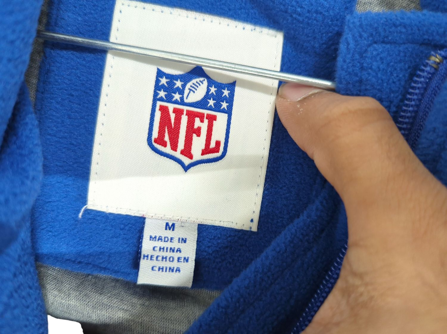 NFL New York Giants Fleece Jacket - Blue/Black - Size M