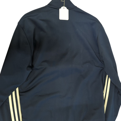 Adidas Navy Blue Track Jacket with Stripes - Size L