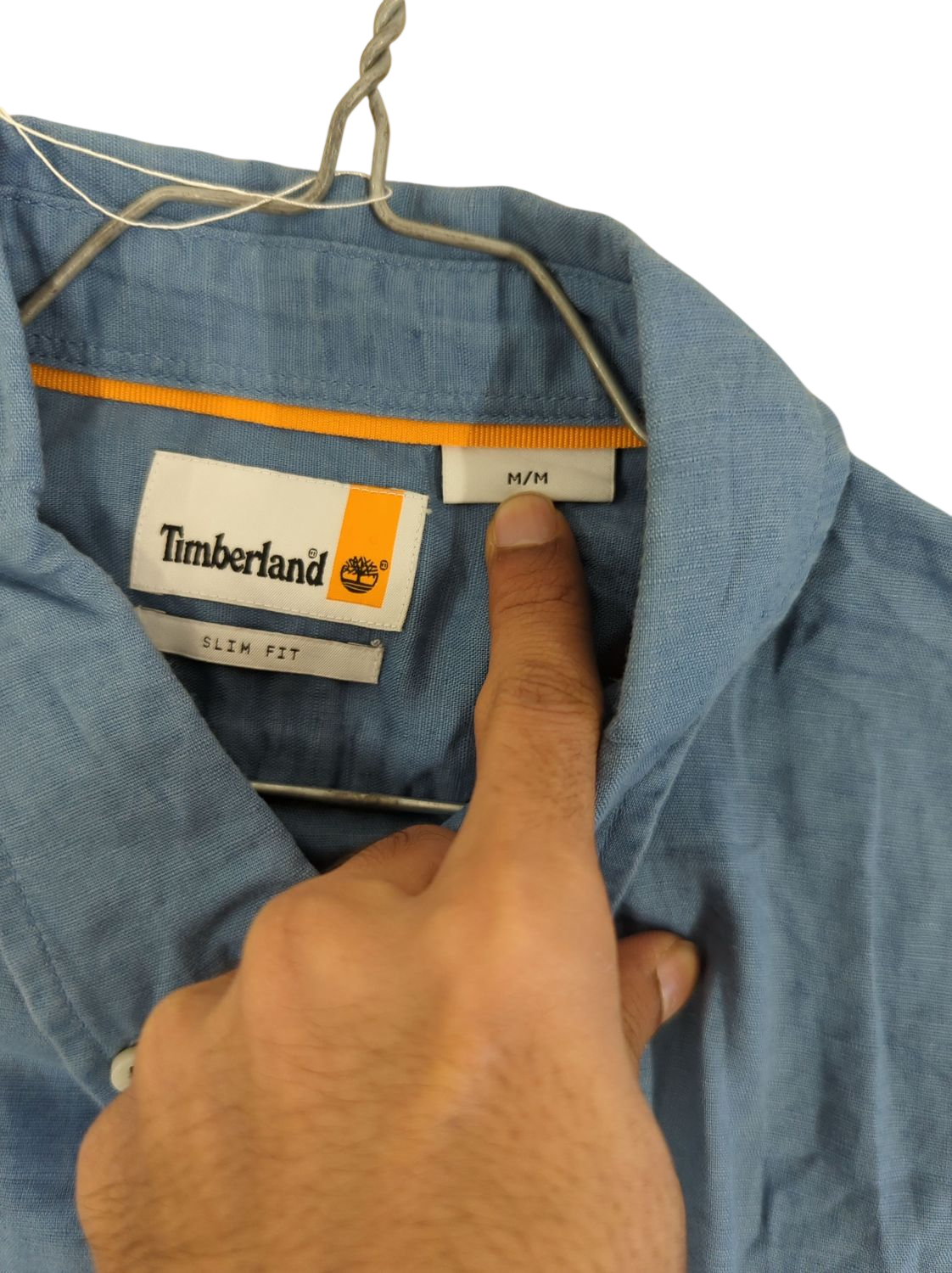 Timberland Blue Short Sleeve Button-Down Shirt - Size M