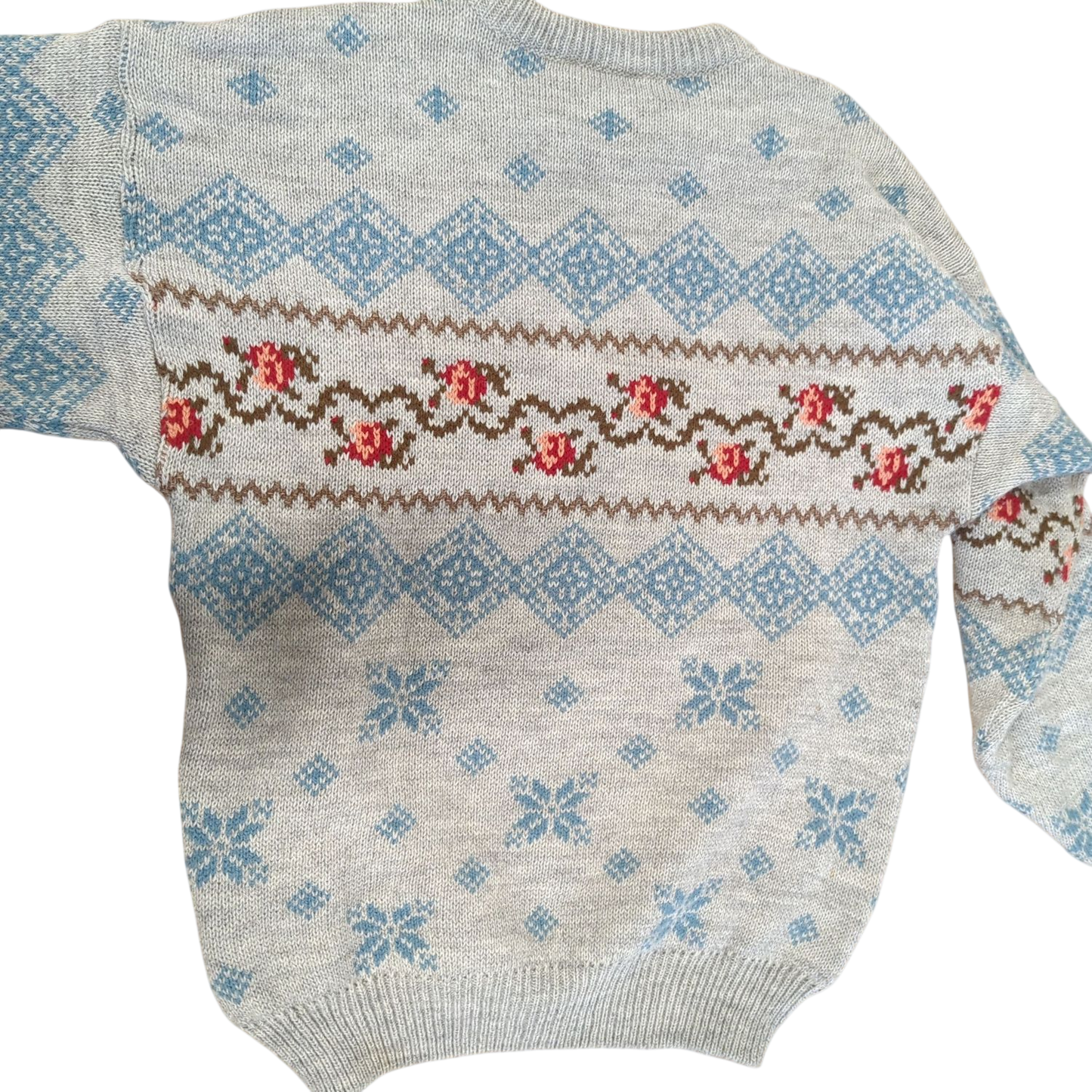 Vintage Russardi Jeans Fair Isle Pattern Wool Sweater - Made in Italy