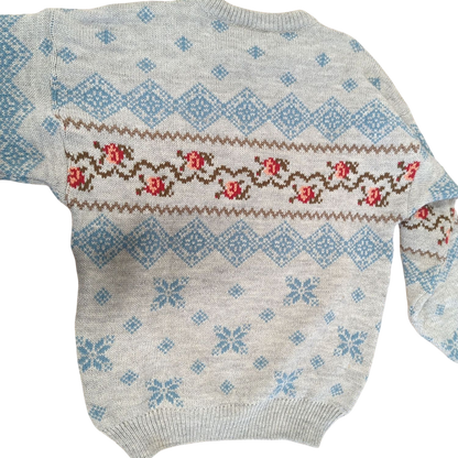 Vintage Russardi Jeans Fair Isle Pattern Wool Sweater - Made in Italy
