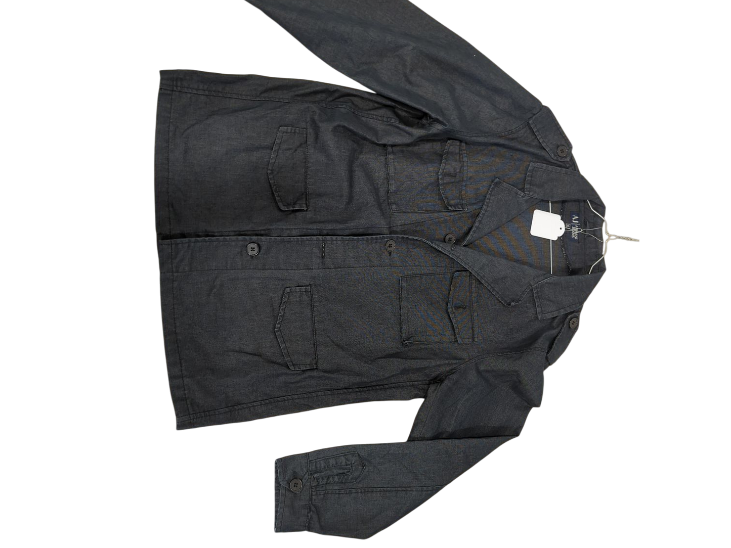 Armani Jeans Grey Denim Jacket - Size XL