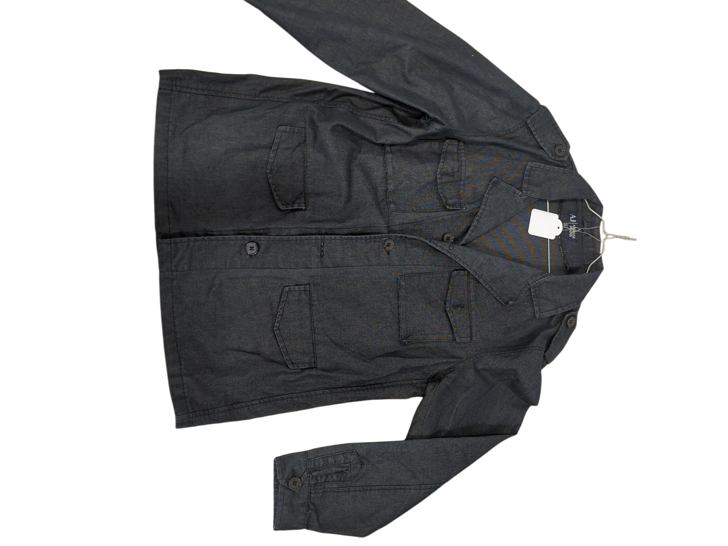 Armani Jeans Grey Denim Jacket - Size XL