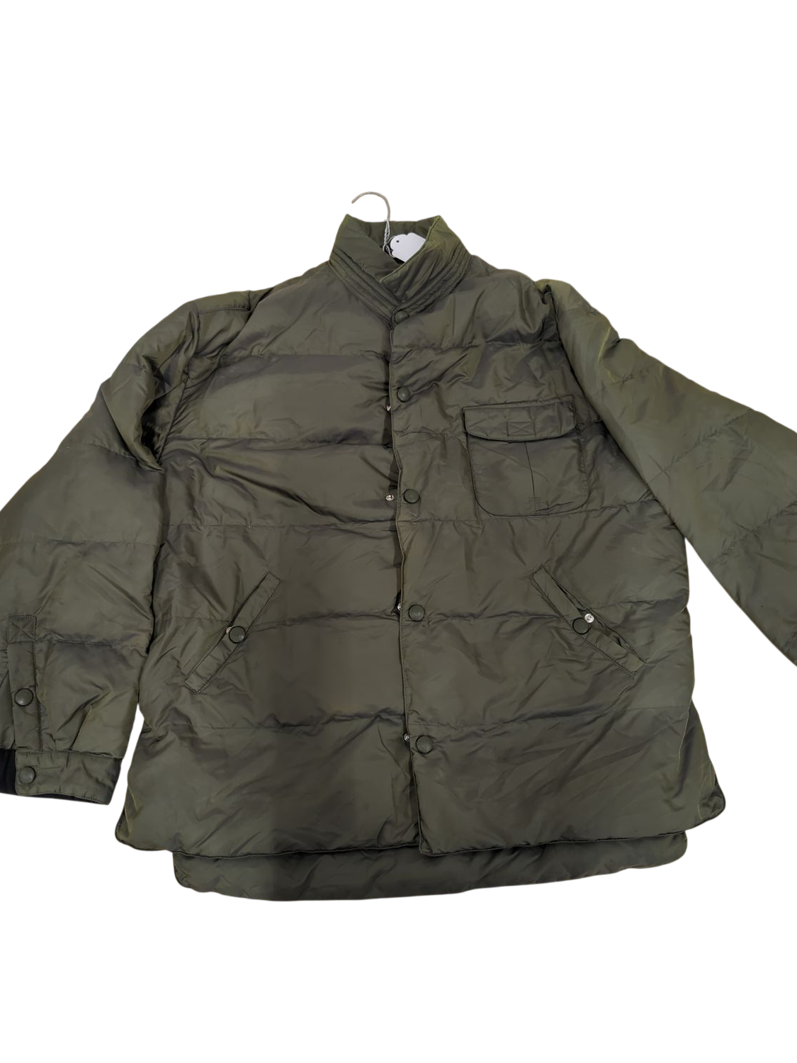 Vintage Armani Jeans Olive Green Puffer Jacket - Size 38
