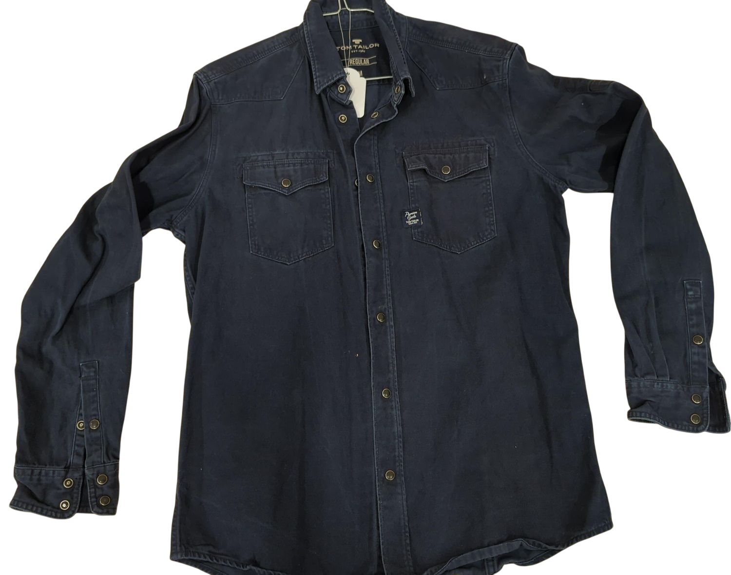 Tom Tailor Regular Fit Navy Button-Down Shirt - Size M