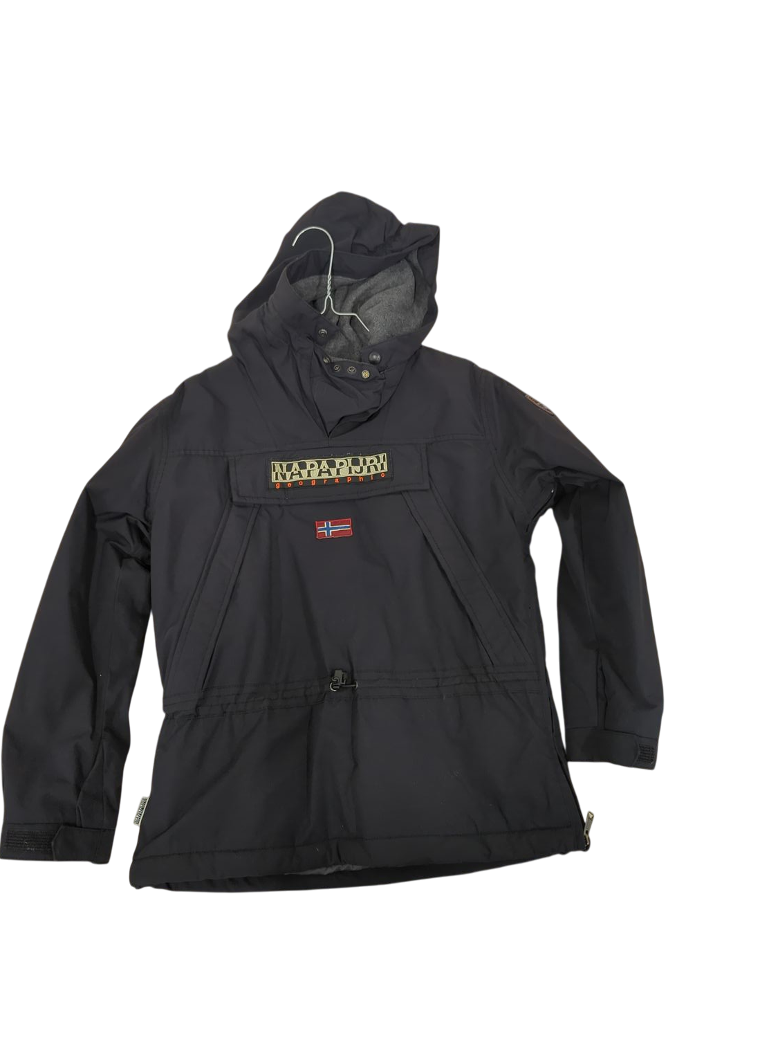 Napapijri Black Windbreaker Jacket - Size 12/152