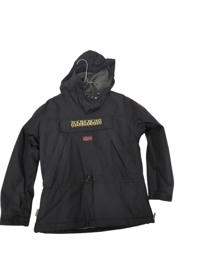 Napapijri Black Windbreaker Jacket - Size 12/152