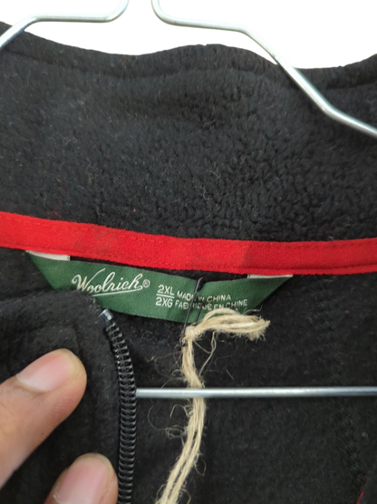 Woolrich Black Fleece Jacket with Full Zip