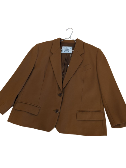 Burberrys Brown Wool Blend Blazer - Classic Tailored Jacket