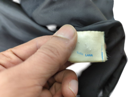 Black and White Checkered Wool Jacket - 100% LANA