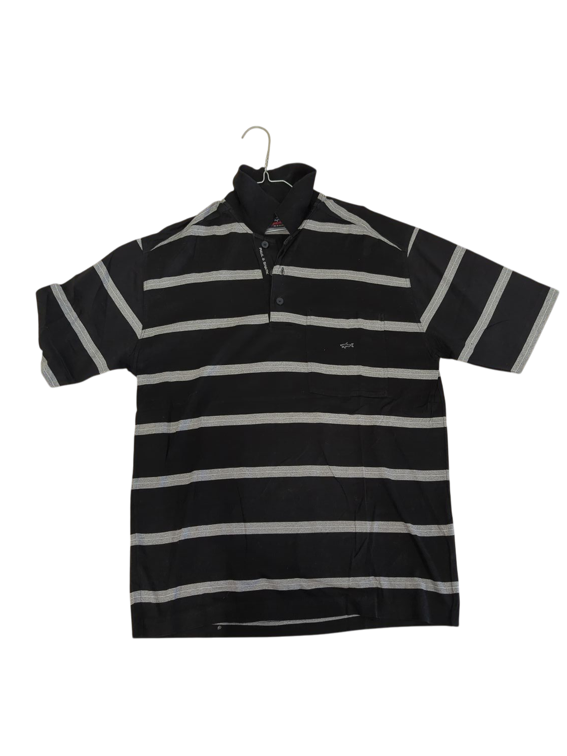 Paul & Shark Yachting Black Striped Polo Shirt - Size S