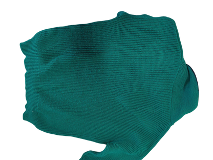 Feigler Green Knit Sweater with Embroidered Crest