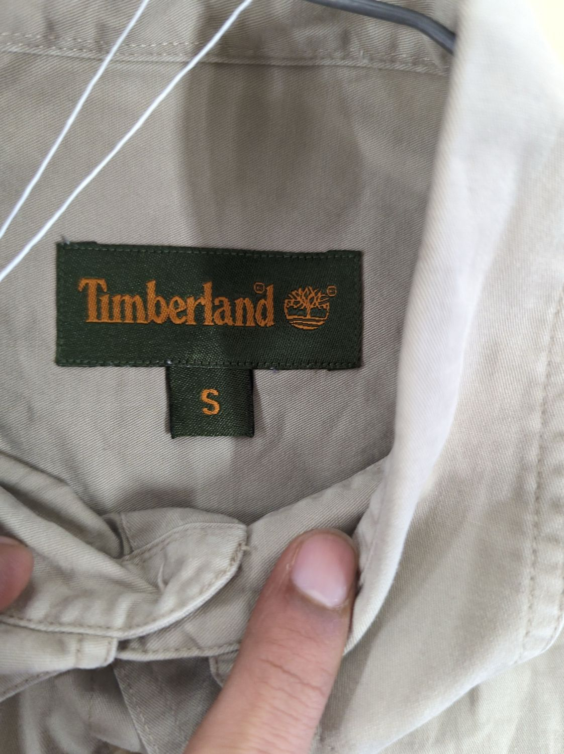 Timberland Beige Button-Down Shirt - Size S