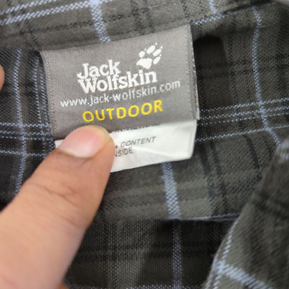 Jack Wolfskin Outdoor Plaid Button-Down Shirt