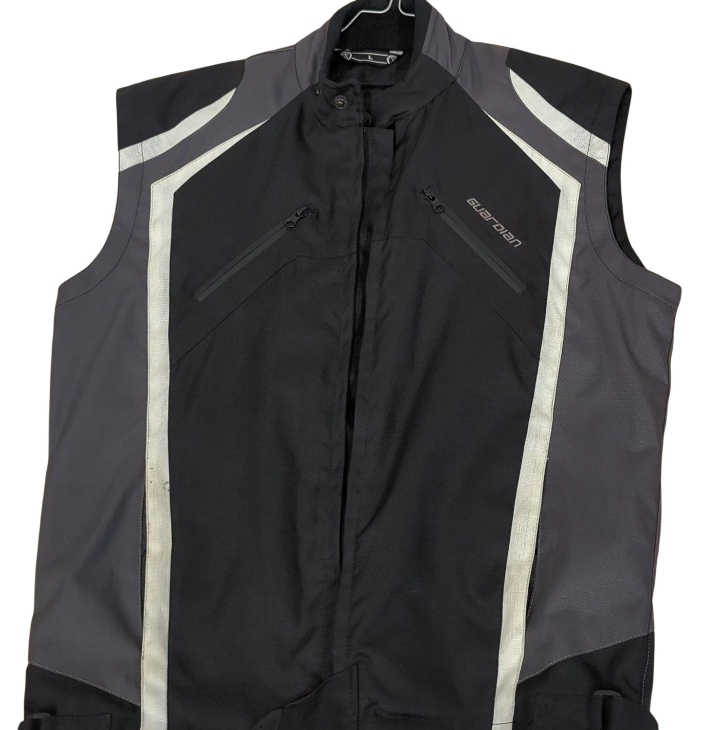 Guardian Motorcycle Vest - Black/Grey Reflective Riding Gear