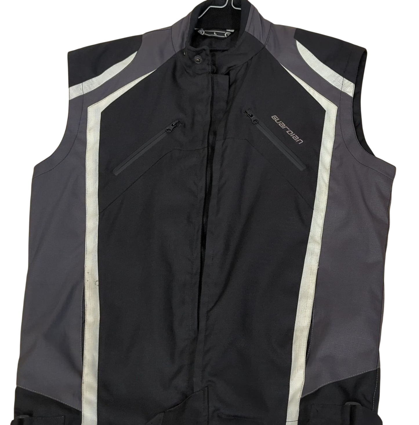 Guardian Motorcycle Vest - Black/Grey Reflective Riding Gear