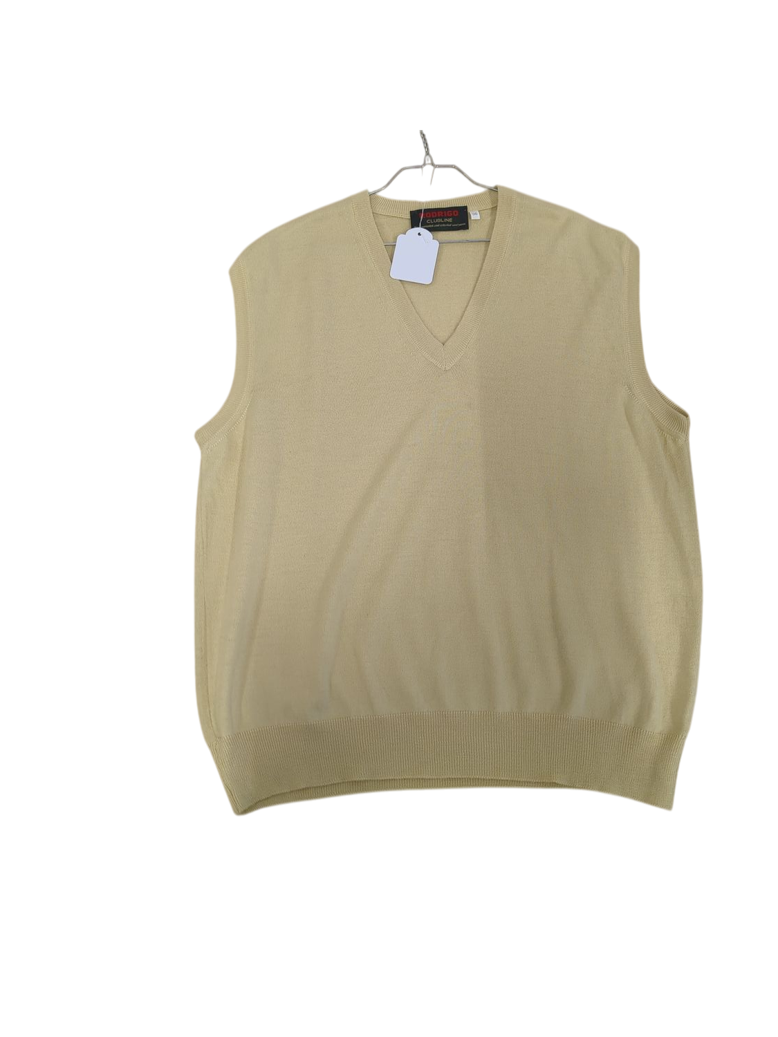 Rodrigo Club Line Beige Sleeveless V-neck Sweater - Size 50