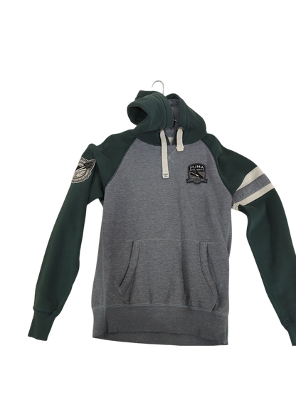 Puma Lifestyle Green and Grey Hoodie - Size UK D 48/50