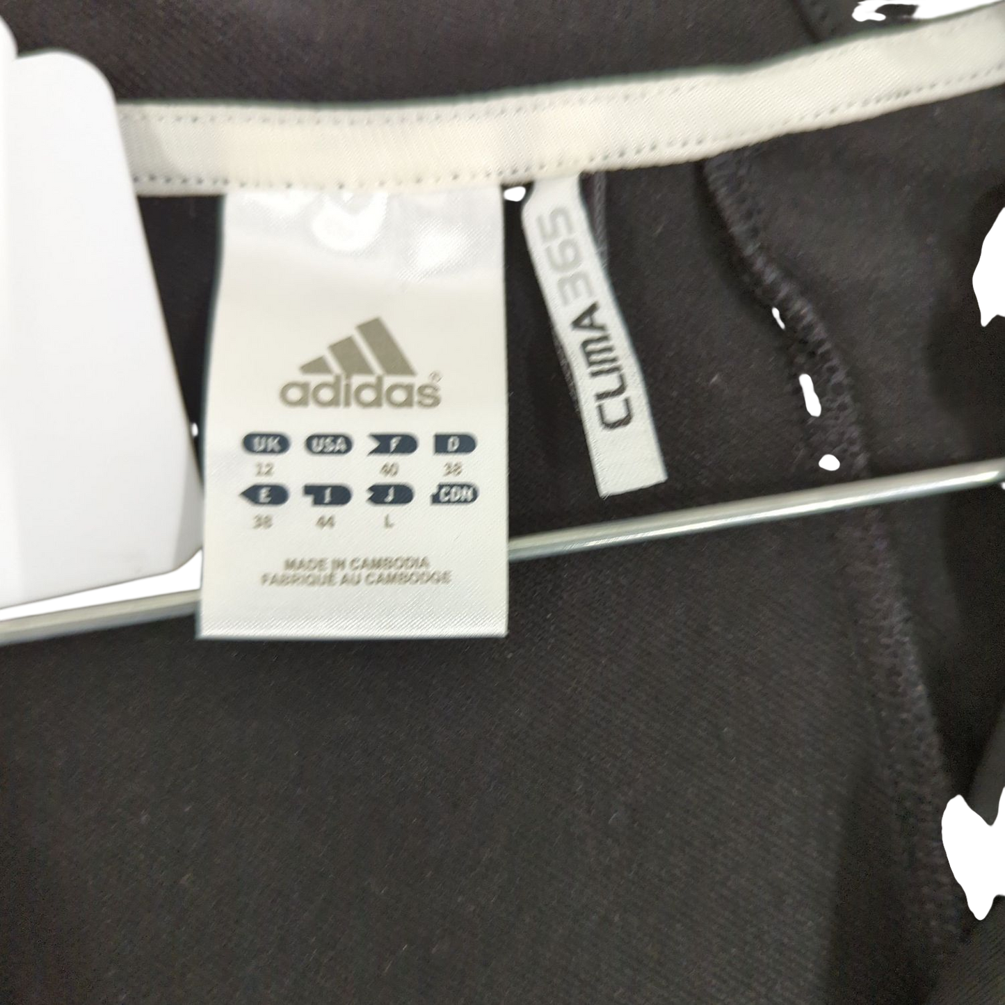 Adidas Black Track Jacket with 3 Stripes - Size M