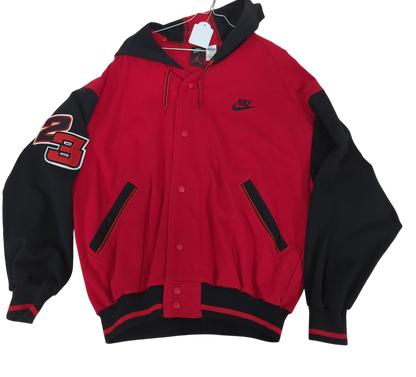 Nike Air Jordan Red & Black Bomber Jacket - Size L
