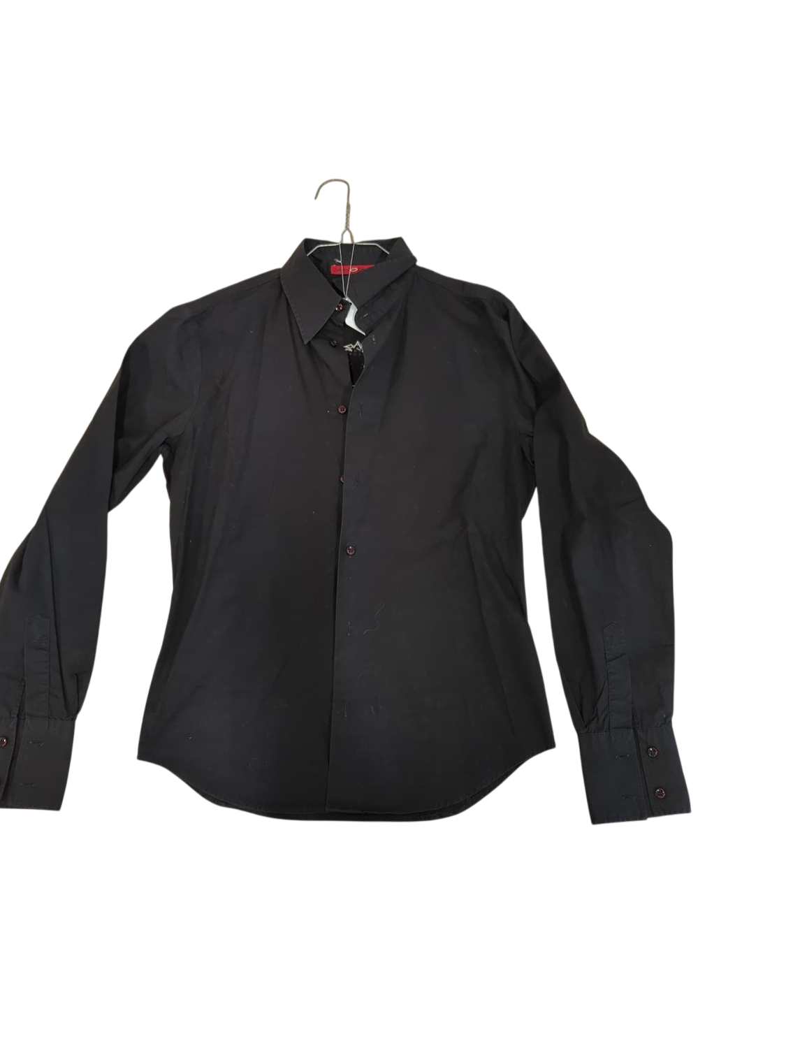 Oliver Comp Black Button-Down Shirt with Graphic Design - Size M