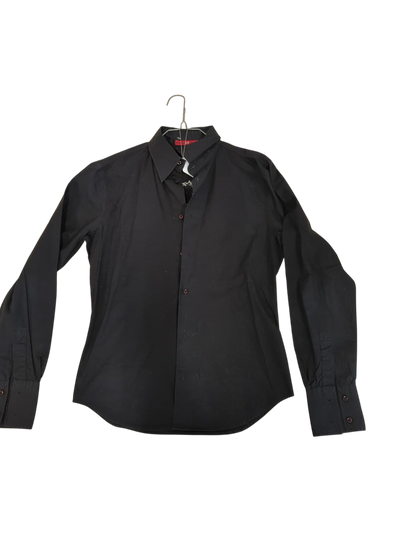 Oliver Comp Black Button-Down Shirt with Graphic Design - Size M