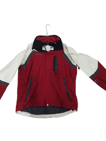 Columbia Sportswear Red & White Windbreaker Jacket - Size S