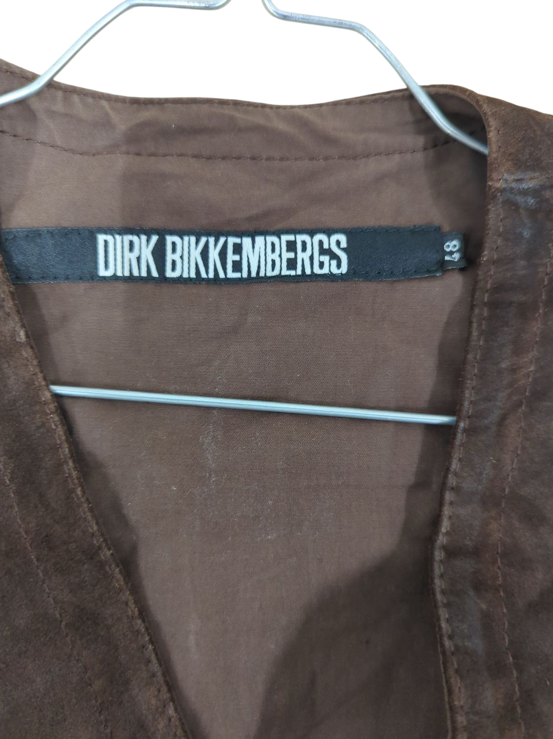 DIRK BIKKEMBERGS Brown Suede Vest - Size 37