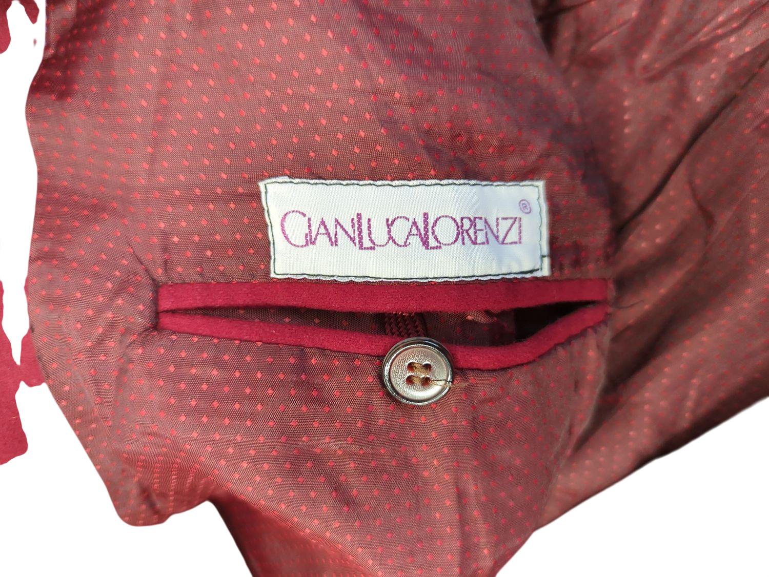 Made in Italy Burgundy Wool Blazer by Canali/Lorenzi - Elegant Design