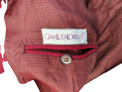 Made in Italy Burgundy Wool Blazer by Canali/Lorenzi - Elegant Design