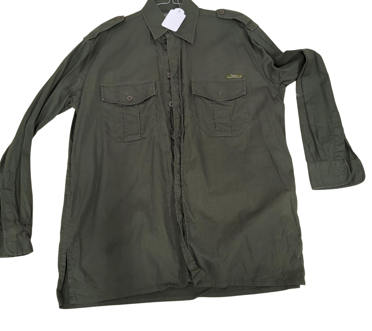 Univers Military Green Button-Down Shirt - Size 39