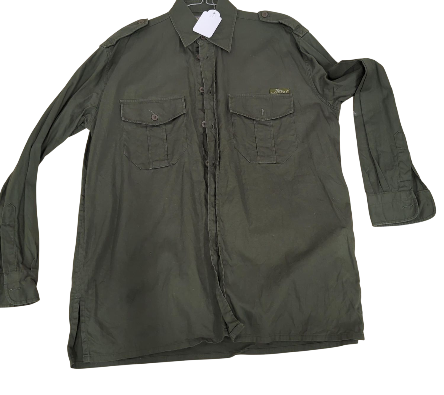 Univers Military Green Button-Down Shirt - Size 39