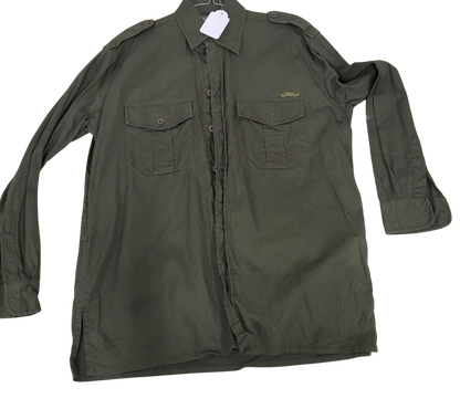 Univers Military Green Button-Down Shirt - Size 39