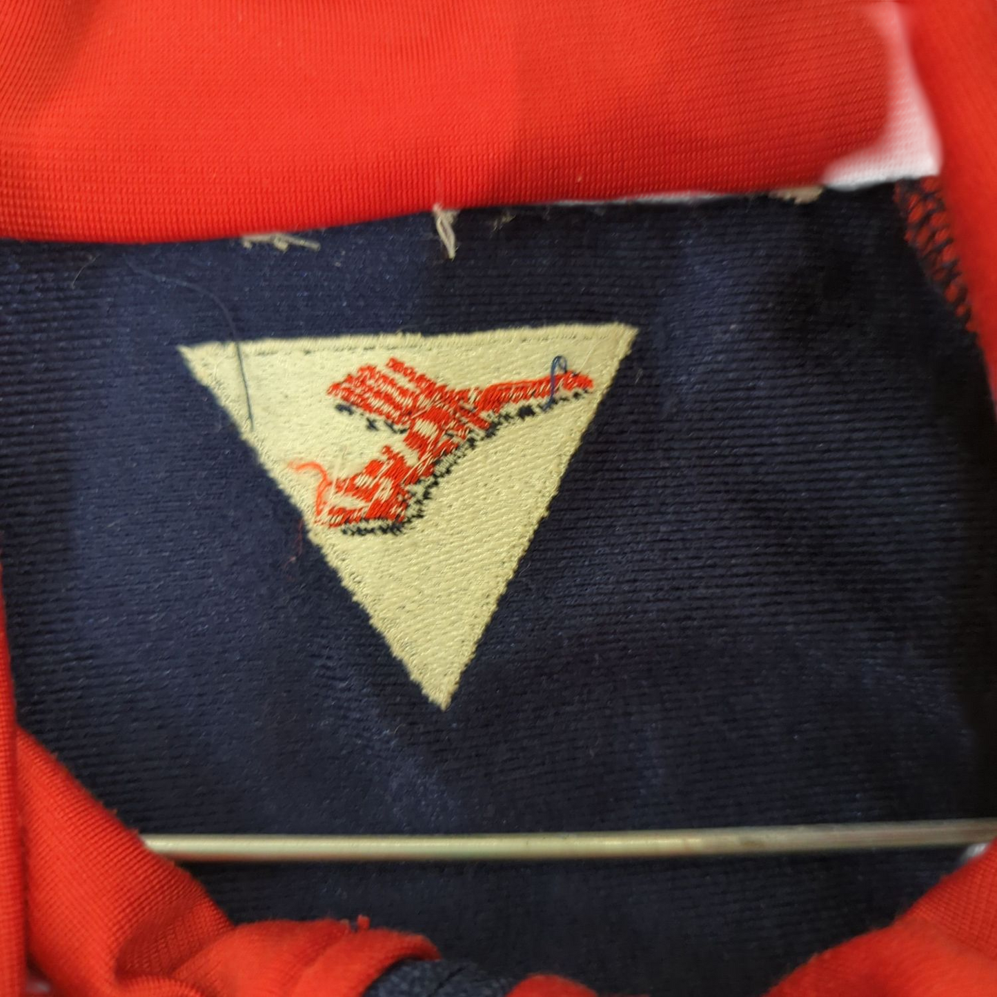 Vintage Diadora Track Jacket - Navy, Red & White Pattern