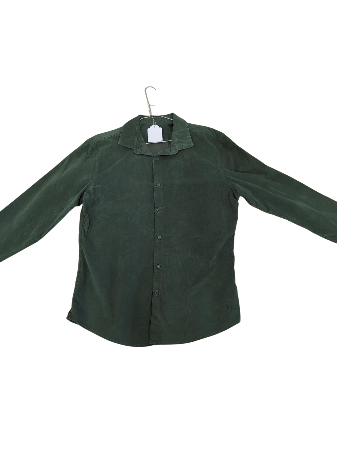 Dockers Supreme Flex Green Corduroy Button-Down Shirt - Size L